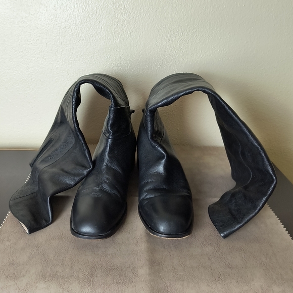 Vero Cuoio Italy Black Leather Knee-High Boots Women's Size US 10M/ Italy 41 - Picture 12 of 12